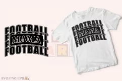 Football Mom Varsity, Football Mama SVG T-shirt Design Product Image 2