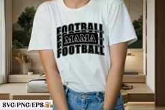 Football Mom Varsity, Football Mama SVG T-shirt Design Product Image 3