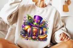 Football Mardi Gras PNG, Mardi Gras Football Sublimation Product Image 2