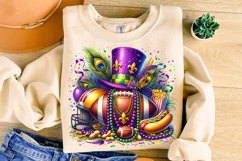 Football Mardi Gras PNG, Mardi Gras Football Sublimation Product Image 3