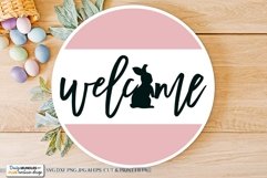 Welcome with Bunny SVG | Easter Design Product Image 1