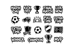 Football Match Day Graffiti Icon Collection For Sports Event Product Image 2