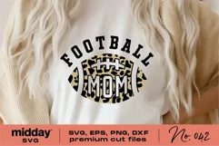 Football Mom Svg, Dxf Eps Png, Leopard Print, Football Mom Shirt, Cricut Cut Files, Silhouette, Sublimation, Cheetah Football, Cheetah Football Mom, Leopard Football Png, Leopard Football Svg, Football mom tumbler, Midday SVG