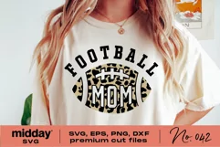 Football Mom Svg, Dxf Eps Png, Leopard Print, Football Mom Shirt, Cricut Cut Files, Silhouette, Sublimation, Cheetah Football, Cheetah Football Mom, Leopard Football Png, Leopard Football Svg, Football mom tumbler, Midday SVG