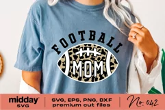 Football Mom Svg, Dxf Eps Png, Leopard Print, Football Mom Shirt, Cricut Cut Files, Silhouette, Sublimation, Cheetah Football, Cheetah Football Mom, Leopard Football Png, Leopard Football Svg, Football mom tumbler, Midday SVG