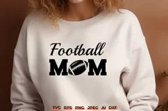 Football Mom SVG Cut File for Sports Moms, Touchdown Design Product Image 1