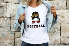 Football Mom Messy Bun SVG Product Image 2