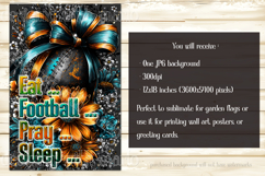 Football Garden Flag, Orange Blue Football Garden Flag, d4 Product Image 2