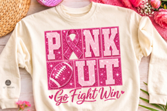 Football Pink Out png, Breast Cancer Football Png Product Image 1
