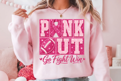Football Pink Out png, Breast Cancer Football Png Product Image 2