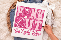 Football Pink Out png, Breast Cancer Football Png Product Image 3