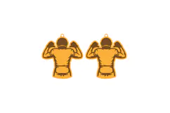 Football Player Earring and Keychain Laser Cut Template Product Image 2