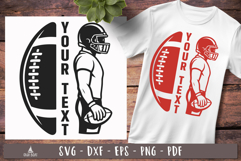Football Player Split SVG Custom Design 