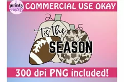 Fall Football Png - Pumpkin Sublimation Design File Product Image 4