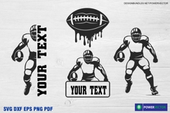 Football Player SVG| Football Clipart, cutting file Product Image 1