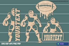 Football Player SVG| Football Clipart, cutting file Product Image 2
