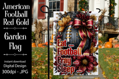 Football Garden Flag, Red Gold Football Garden Flag, d1 Product Image 1