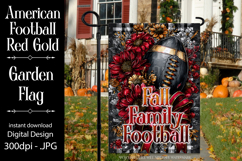 Football Garden Flag, Red Gold Football Garden Flag, d2 Product Image 1
