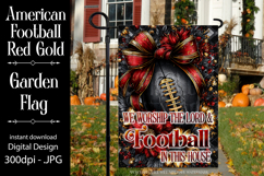 Football Garden Flag, Red Gold Football Garden Flag, d6b Product Image 1