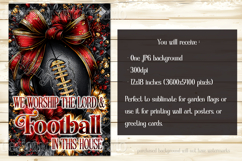 Football Garden Flag, Red Gold Football Garden Flag, d6b Product Image 2