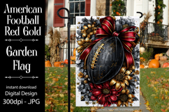 Football Garden Flag, RedGold Football Garden Flag, d7 Product Image 1