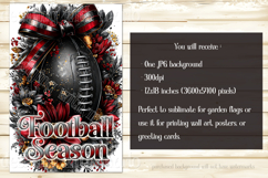 Football Garden Flag, Red Gray Football Garden Flag, d1 Product Image 2