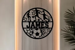 Soccer name sign svg, custom football laser cut template Product Image 5