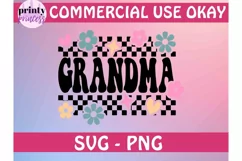 Retro Grandma svg, Mom svg, Groovy Grandma design Product Image 6