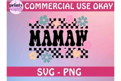 Retro Mamaw svg, Mom svg, Groovy Mamaw design Product Image 6