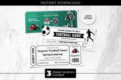 Football Ticket Canva Editable Template Product Image 1