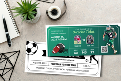 Football Ticket Canva Editable Template Product Image 2