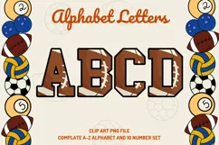 Soccer Alphabet American Football Varsity Sport Letters Product Image 1