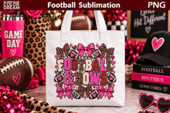Football and Bow | Coquette Sports Sublimation Product Image 1