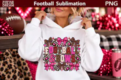 Football and Bow | Coquette Sports Sublimation Product Image 3