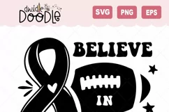 Believe in miracles - Football Cancer Awareness SVG Product Image 2