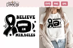 Believe in miracles - Football Cancer Awareness SVG Product Image 1