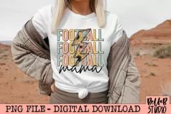 Football Mama Sunflower Bolt PNG Sublimation Design Product Image 1