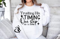 Trusting His Timing One Sleeve SVG, Christian SVG Design Product Image 3