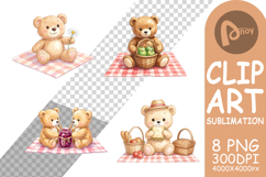 Vintage Teddy Bear Picnic Sublimation Product Image 1