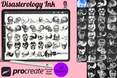 Vintage Skulls Procreate Brush Stamp, 38 Skull Stamps Product Image 1