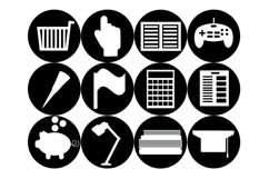 Social Media Marketing Icons Procreate Brush Stamp, 60 Icons Product Image 10