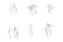 Lightening Bolts Set 1 Procreate Brush Stamps, 30 Lightening Product Image 10