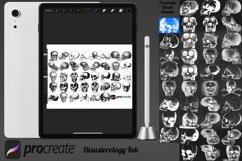 Vintage Skulls Procreate Brush Stamp, 38 Skull Stamps Product Image 2