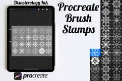 Winter Snowflake Set 1 Procreate Brush Stamp, 24 Xmas Snow Product Image 3