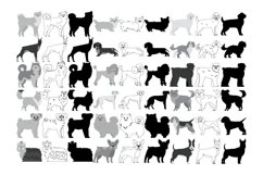 Cartoon Dogs, Outlines &amp; Silhouette Procreate Brush Stamps 6 Product Image 4