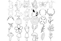 Woodland Set 1 Procreate Brush Stamps, 30 Woodland Stamps Product Image 4