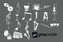Music Icons Set 1 Procreate Brush Stamps, 21 Music Icons Product Image 5