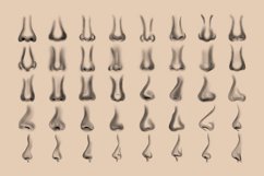 Noses Set 1 Procreate Brush Stamps, 40 Facial Nose Stamps Product Image 5