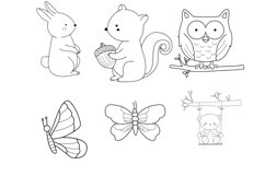 Woodland Set 1 Procreate Brush Stamps, 30 Woodland Stamps Product Image 6