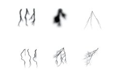 Lightening Bolts Set 1 Procreate Brush Stamps, 30 Lightening Product Image 6